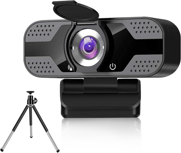 Jinpei 2K QHD Webcam with Privacy Cover, Microphone, Web Computer Camera, Plug and