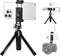 CAMEDAFLX Aluminum Tripod Stand Mount Universal Smartphone Adapter with Cold Shoe Mount,360Adjustable Cellphone