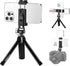 CAMEDAFLX Aluminum Tripod Stand Mount Universal Smartphone Adapter with Cold Shoe Mount,360Adjustable Cellphone