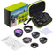 Phone Camera Lens, 6 in 1 Clip on Lens Kit with Fisheye, Macro, Wide Angle, Zoom, Polarization, and Starlight Lenses