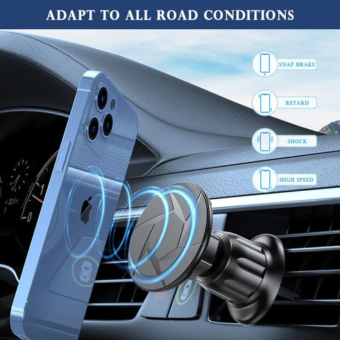 Magnetic Phone Holder for Car, 2023 New Upgraded N52 Super Magnetic Phone Mount for Car Vent with 360° Rotation,
