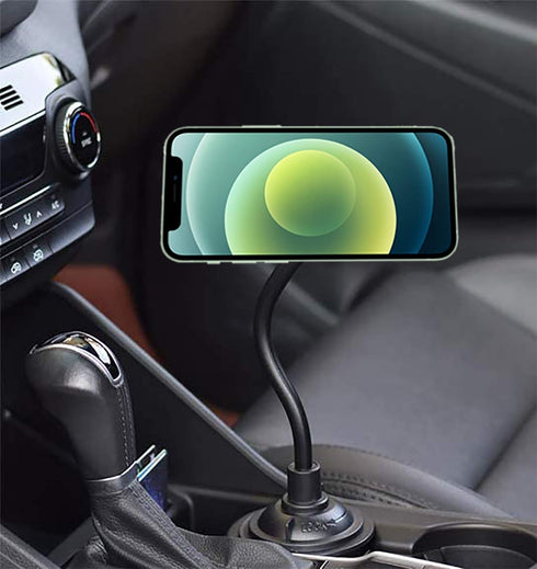 Magnetic Cup Holder Phone Mount - Flexible Gooseneck Arm Car Holder with Super Strong Magnets for All Cellphones