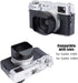 49mm X100V/X100VI (X100VI-Lens Metal Square Lens Hood (with Cap) with Adapter Ring for Fujifilm Camera Accessories