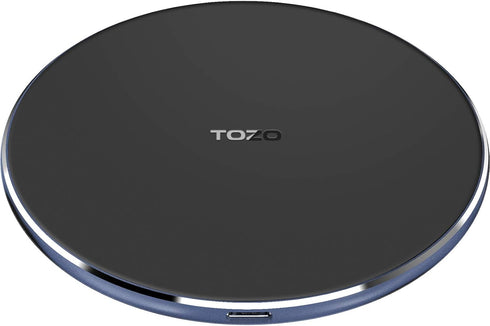 TOZO W1 Wireless Charger, 10W Qi-Certified Fast Charging Pad for iPhone 15 14 13 Series, Samsung Galaxy