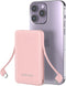 Smallest Portable Charger with Built-in Cables, 6000mAh Ultra Slim Power Bank, Mini High Speed External Battery for