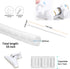 White Cable Management Sleeve Tubes, Power Cord Organizer Protectors for Pets, 2 PCS with Electrical Cable Clips