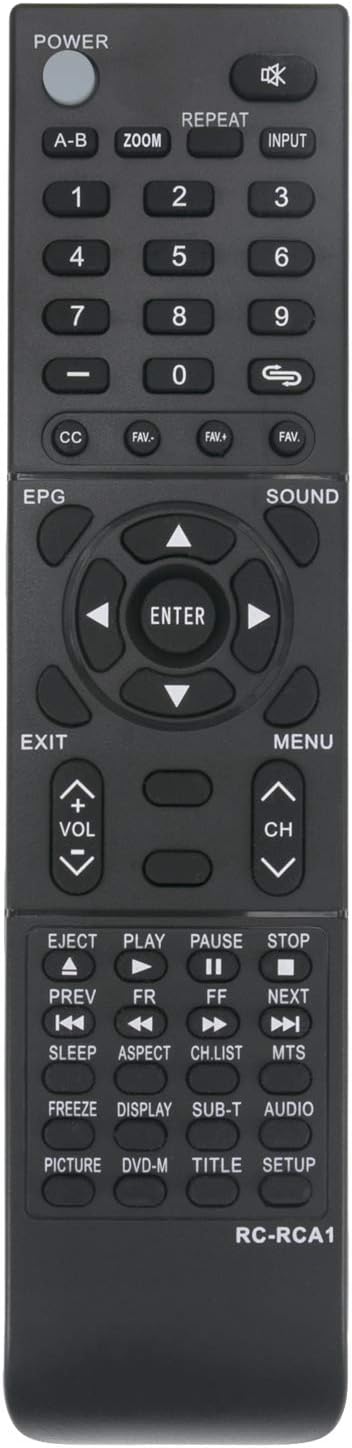 RC-RCA1 Replace Remote Control, Compatible for RCA LCD LED TV Models 26LA30RQD, 32LA30RQ, 40LA45RQ