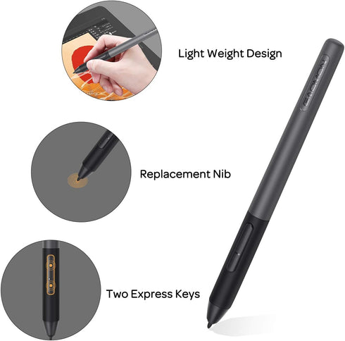 GAOMON AP50 8192 PD1161/PD1561 /PD156 ArtPaint Battery-Free Stylus with Levels Pen Pressure Only for Pro Pen Display