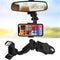 Car Rear View Mirror Phone Holder, 360° Rotating Mount, ABS Multi-Functional Adjustable Cellphone Holder for All