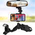 Car Rear View Mirror Phone Holder, 360° Rotating Mount, ABS Multi-Functional Adjustable Cellphone Holder for All