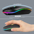 Wireless Bluetooth Mouse, LED Rechargeable Silent Slim Laptop Mouse, Dual Mode (BT5.2/3.0 & USB Receiver), Portable,