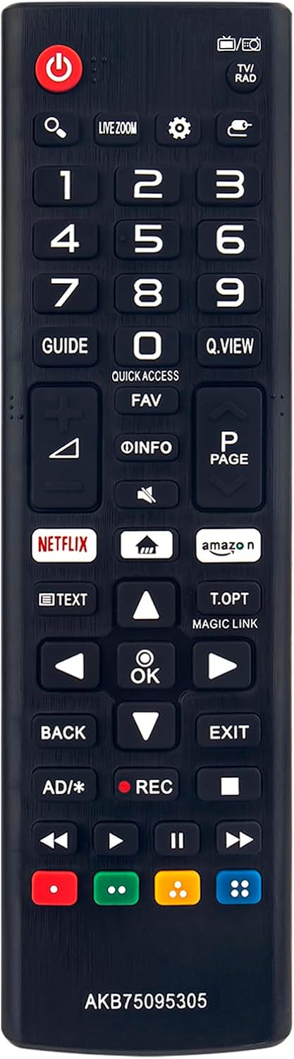 AKB75095305 Replacement Remote for LG Smart TV, Fits AKB75095304, AKB75095306, AKB75095308, 43UK6950PLB, 50UK6950PLB