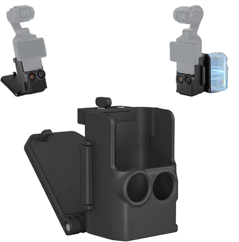 Magnetic Camera Desktop Base Stand Holder Expansion Adapter Mount for DJI Osmo Pocket 3 with Adjustable Clip Clamp