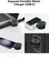 4 in 1 Wireless Charger with Alarm Clock, Compatible for Galaxy S24/Ultra/S24+/S23/Note 20/Z Flip 6/5, Galaxy Watch