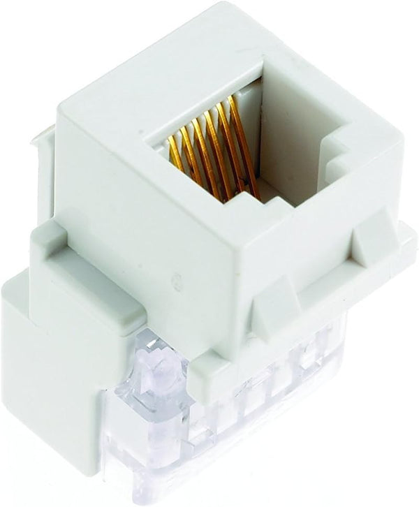 Legrand - OnQ Telephone Keystone Jack RJ25, Male to Male Connector, White, F9042WHV1