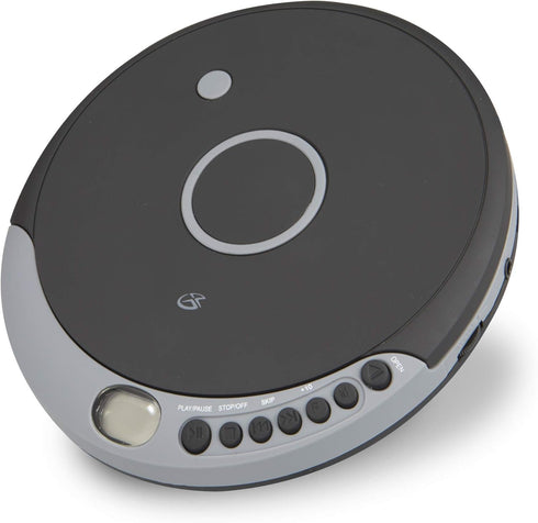 GPX MP3 PC807BMP3U Portable Personal CD Player and Player with Anti Skip Protection and Stereo Earbuds, Black Gray