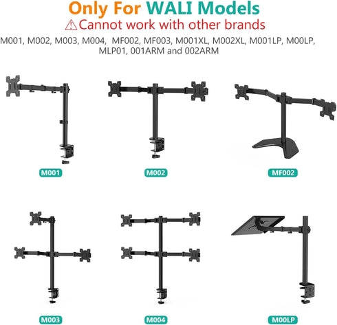 WALI 75 75 mm 100 100 mm 1 Pack, Mounting Plate by to by Only for Monitor Mounting System, Black