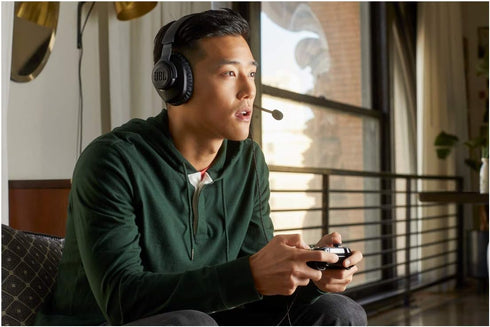 100 JBL Quantum - Wired Over-Ear Gaming Headphones - Black, Large