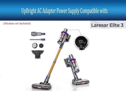UpBright 31V AC/DC Adapter for Laresar Elite Cordless Stick Vacuum Cleaner, Power Supply Charger