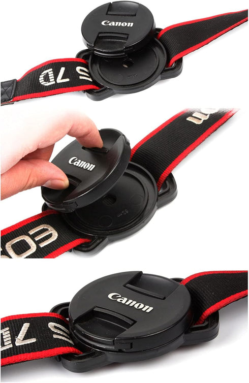 E-outstanding 2Pcs Camera Lens Cap Holder Keeper, for 52mm 67mm 58mm lens cap