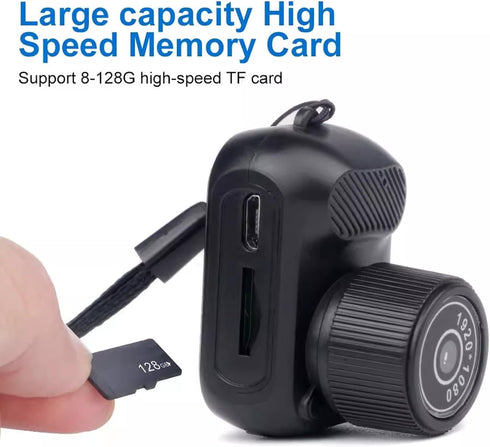 Gugxiom 1080P 2MP 100 Mini Keychain Camera, Mini Thumb Sized Camera Keychain, Micro Video Camera Camcorder, with Mins