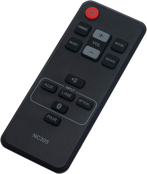 NC305 NC305UH Replacement Remote Control for Sanyo Soundbar FWSB405F, FWSB405FA, FWSB405FS, FWSB405FP