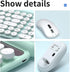 Rechargeable Keyboard and Mouse Combo, 2.4Ghz Wireless Retro Mute Set for Laptop Desktop PC, Light Green