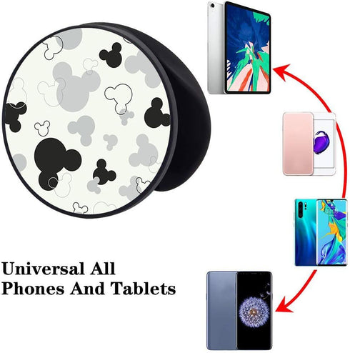 3 Pack/Multifunction Cell Phone Stand Holder and Grip, White Cute Foldable Kickstand Mount for Smartphones