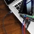 USAMS ISAIBELL 1ft Multi USB Cable 2Pack - Nylon Braided 3 in 1 Charger with Type-C & Micro USB for Cell Phones.