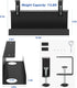 Zhiyo Steel 15.8in Cable Management Under Desk Tray - XL Clamp-On Cord Organizer for Desk, Black Wire Management Tray