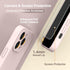 AOTESIER iPhone 14 Pro Case, Chalk Pink, Upgraded Silicone, Stronger Camera Protection, 2 Screen Protectors, 6.1"