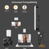 LED Camera Light Video Lights, Portable Photography Lighting with 60 LED, 2200mAh Rechargeable, 10-Level Brightness