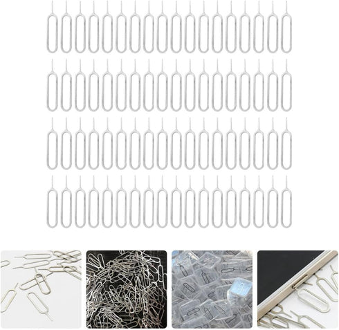 Adorainbow 400pcs Universal Sim Card Ejector Pins for Smartphones, Mobile Phone Sim Tray Removal Tools Compatible