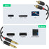J&D Dual 1/4 inch TS to Dual RCA Stereo Audio Interconnect Cable - Gold Plated 9 Feet Adapter Cable