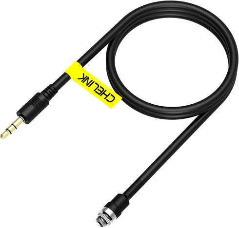 AUX 3.5 mm Male to Female Locking Nut Panel Mount Cable Car Stereo Audio Adapter Converter Cord
