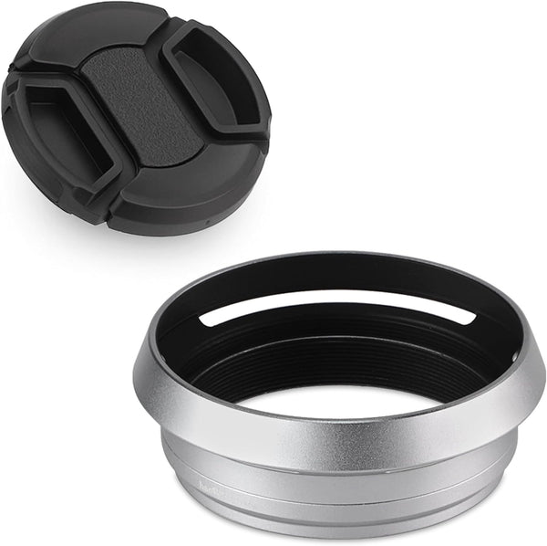 Haoge LH-X53W 3in1 Lens Hood with Adapter Ring and Cap Set for Fujifilm x100vi, X70, X100 Series Cameras