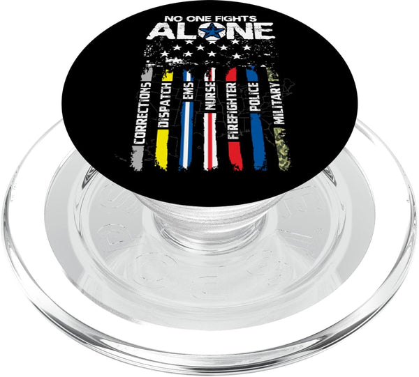 First Responders American Thin Line Police Fire Military EMS PopSockets PopGrip for MagSafe