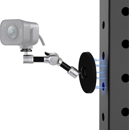 AceTaken Webcam Magnetic Mount, 7'' Magic Arm with Magnetic Suction for Logitech StreamCam and Webcams