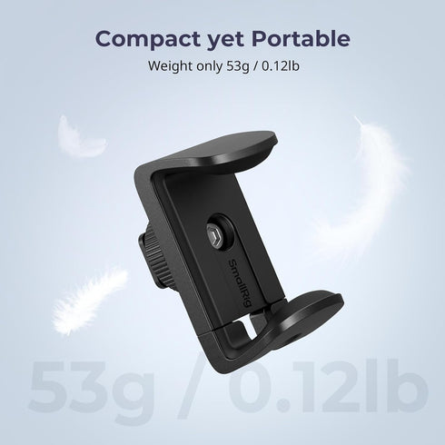 SMALLRIG Power Bank Holder with Cold Shoe Mount, Adjustable Clamp for Camera Rig and Phone Cage - 4600