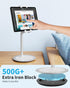 SAIJI Tablet Stand Holder, Height Adjustable Portable Monitor Stand, 360 Degree Rotating, Aluminum Alloy Cradle Mount