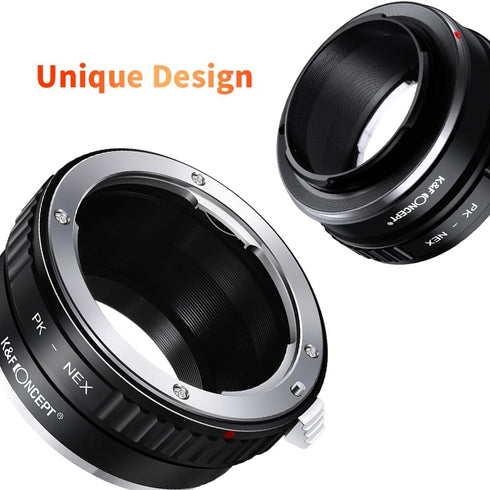 K&F Concept PK K Mount Lens Adapter for Sony NEX E-Mount, Compatible with NEX-3, NEX-5, NEX-6, NEX-7