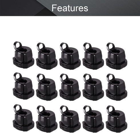 Fielect Round Strain Relief Bush Grommet, Electric Cable Protection Cord Buckle, 15 Pcs, 6N-4
