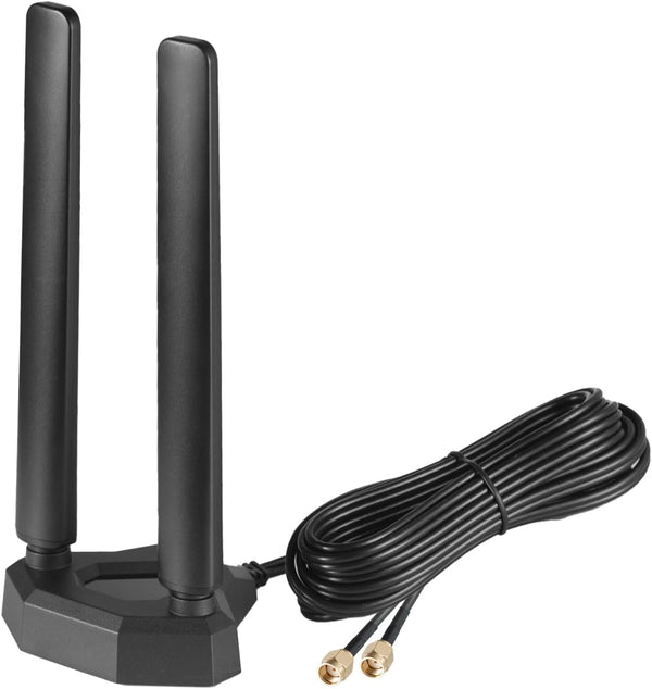 WiFi 6 6E Tri-Band Magnetic Base WiFi Antenna for Wireless Router Hotspot PC Desktop Computer PCI-E Network Card