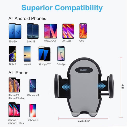 Windshield Car Phone Mount, Universal Cell Phone Holder with Long Arm for iPhone and Samsung Galaxy (20inch)