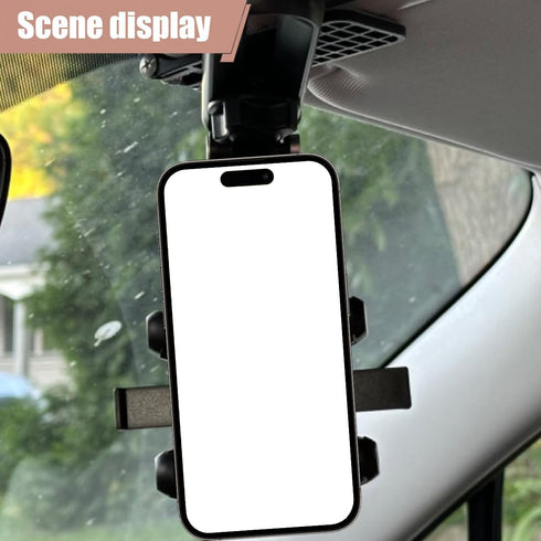 ZIMISI 360 Car Sun Visor Phone Holder, Rotatable and Retractable Visor Phone Mount, Multifunctional Adjustable Car