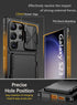 Vihibii Wallet Case for Samsung Galaxy S23 Ultra 5G, Black with Card Holder (4 Cards), Sliding Camera Cover & Kickstand