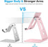OMOTON Adjustable Tablet Stand for Desk, T2 Tablet Holder with Longer Arms for iPad Pro/Air/Mini, Rose Gold