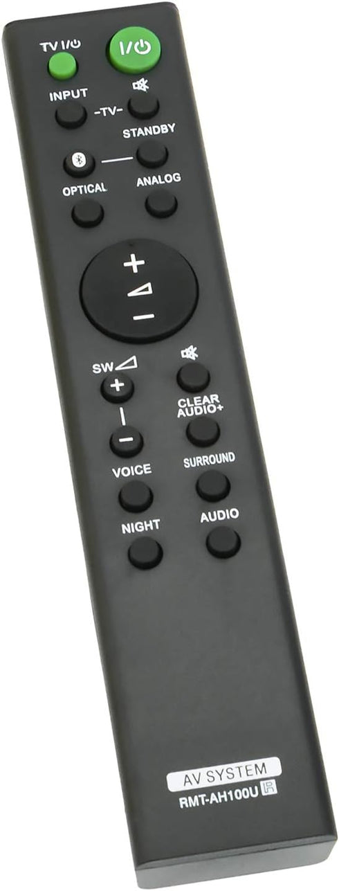 New RMT-AH100U Remote Control, Compatible with Sony Sound Bar Speaker System HT-CT180, SA-CT180, 1-492-930-11