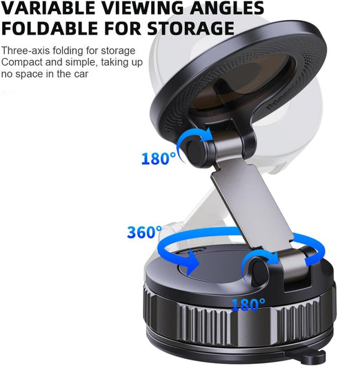 LFNOWN Phone Holders for Your Car Adjustable Upgraded Vacuum Magnetic Suction Cup Phone Mount
