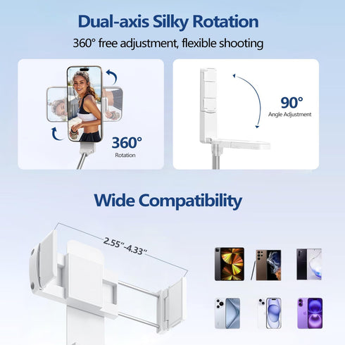 yAyusi Extendable Mini Selfie Stick for iPhone, Pocket Size Portable Selfie Stick with Remote, Compact Phone Selfie